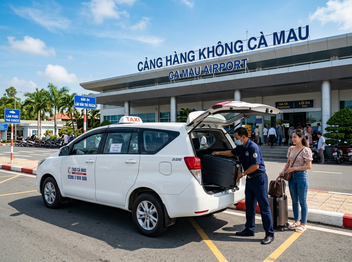 Đón tiễn ga Sân bay Cà Mau CAH - Hotline 0886.853.853