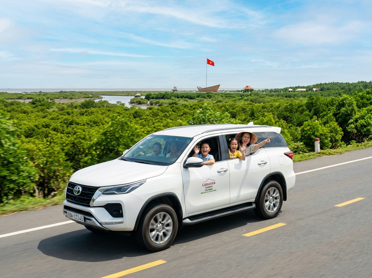 Thuê xe hợp đồng du lịch Đất Mũi Cà Mau - Hotline 0886.853.853